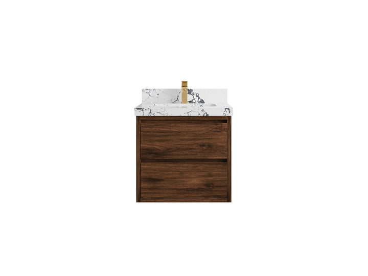 Madison Floating Teak 24 in. W x 22 in. D Single Sink Bathroom Vanity - photo 46