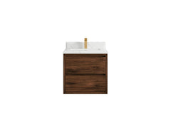 Madison Floating Teak 24 in. W x 22 in. D Single Sink Bathroom Vanity - photo 29