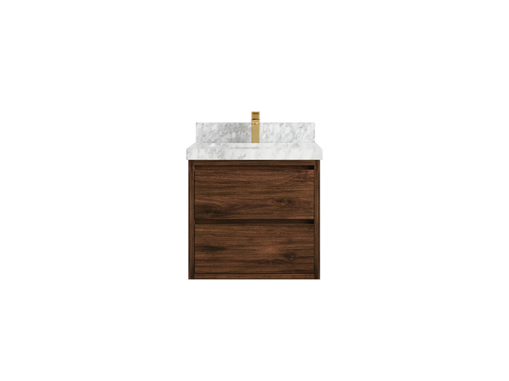 Madison Floating Teak 24 in. W x 22 in. D Single Sink Bathroom Vanity - photo 14