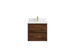 Madison Floating Teak 24 in. W x 22 in. D Single Sink Bathroom Vanity - photo 33