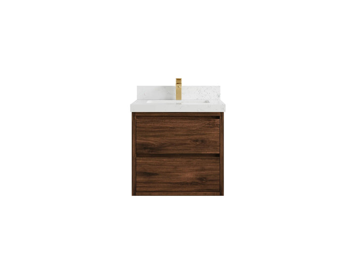 Madison Floating Teak 24 in. W x 22 in. D Single Sink Bathroom Vanity - photo 36