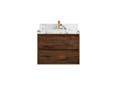Madison Floating Teak 30 in. W x 22 in. D Single Sink Bathroom Vanity - photo 43