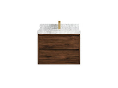 Madison Floating Teak 30 in. W x 22 in. D Single Sink Bathroom Vanity - photo 23