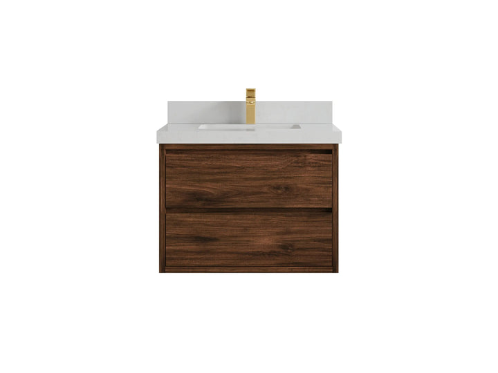 Madison Floating Teak 30 in. W x 22 in. D Single Sink Bathroom Vanity - photo 26