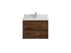 Madison Floating Teak 30 in. W x 22 in. D Single Sink Bathroom Vanity - photo 41
