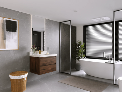 Madison Floating Teak 30 in. W x 22 in. D Single Sink Bathroom Vanity - Willow Bath and Vanity