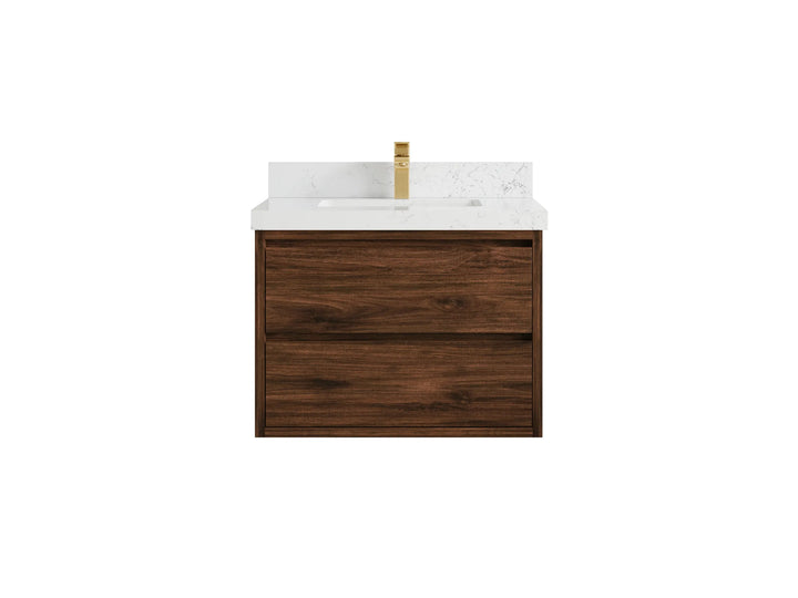 Madison Floating Teak 30 in. W x 22 in. D Single Sink Bathroom Vanity - photo 34