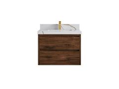 Madison Floating Teak 30 in. W x 22 in. D Single Sink Bathroom Vanity - photo 13