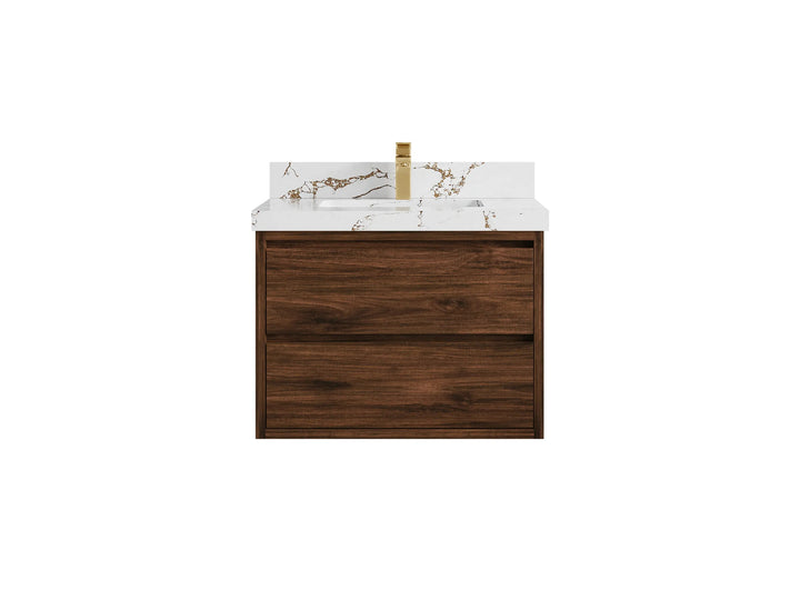 Madison Floating Teak 30 in. W x 22 in. D Single Sink Bathroom Vanity - photo 40