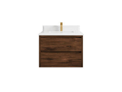 Madison Floating Teak 30 in. W x 22 in. D Single Sink Bathroom Vanity - photo 31
