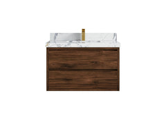 Madison Floating Teak 36 in. W x 22 in. D Center Sink Bathroom Vanity - photo 34