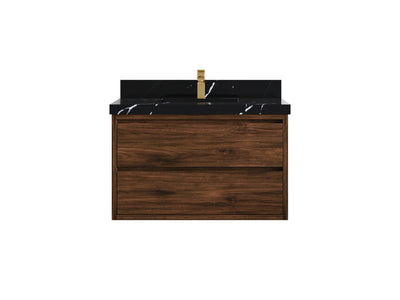 Madison Floating Teak 36 in. W x 22 in. D Center Sink Bathroom Vanity - Willow Bath and Vanity