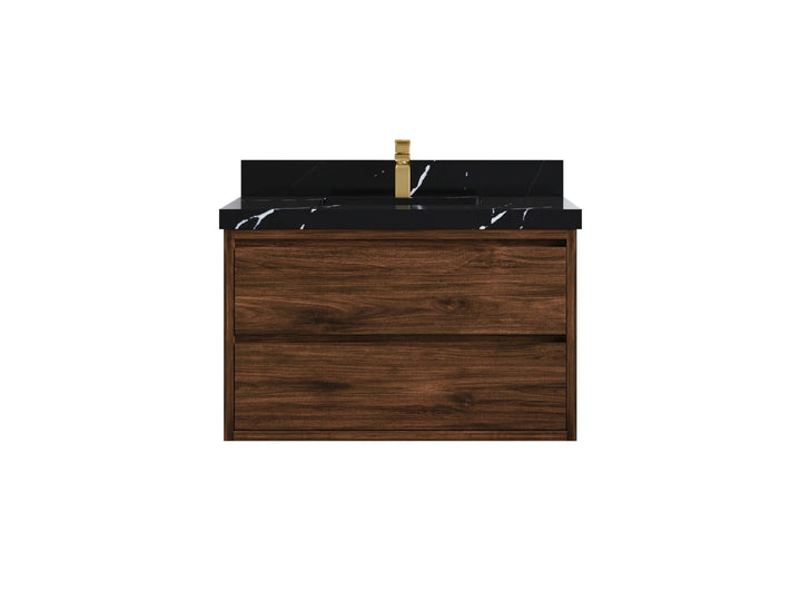 Madison Floating Teak 36 in. W x 22 in. D Center Sink Bathroom Vanity - photo 26