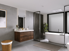 Madison Floating Teak 42 in. W x 22 in. D Single Sink Bathroom Vanity - photo 2