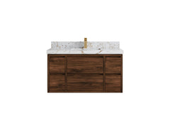 Madison Floating Teak 42 in. W x 22 in. D Single Sink Bathroom Vanity - photo 16