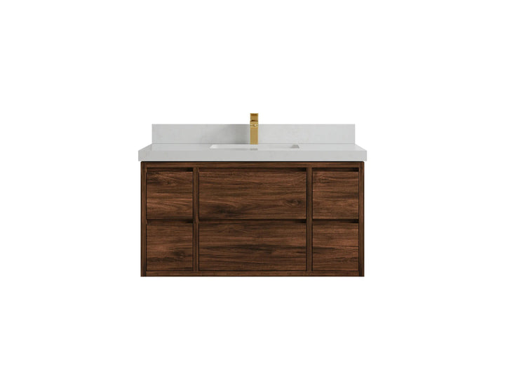 Madison Floating Teak 42 in. W x 22 in. D Single Sink Bathroom Vanity - photo 38