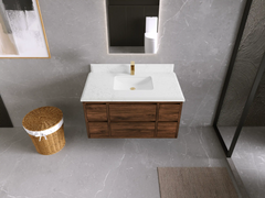 Madison Floating Teak 42 in. W x 22 in. D Single Sink Bathroom Vanity - photo 41