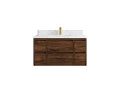 Madison Floating Teak 42 in. W x 22 in. D Single Sink Bathroom Vanity - photo 40
