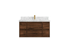 Madison Floating Teak 42 in. W x 22 in. D Single Sink Bathroom Vanity - photo 36