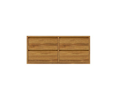 Madison Floating Teak 48 in. W x 22 in. D Double Sink Bathroom Vanity - photo 6