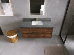 Madison Floating Teak 48 in. W x 22 in. D Single Sink Bathroom Vanity - photo 49