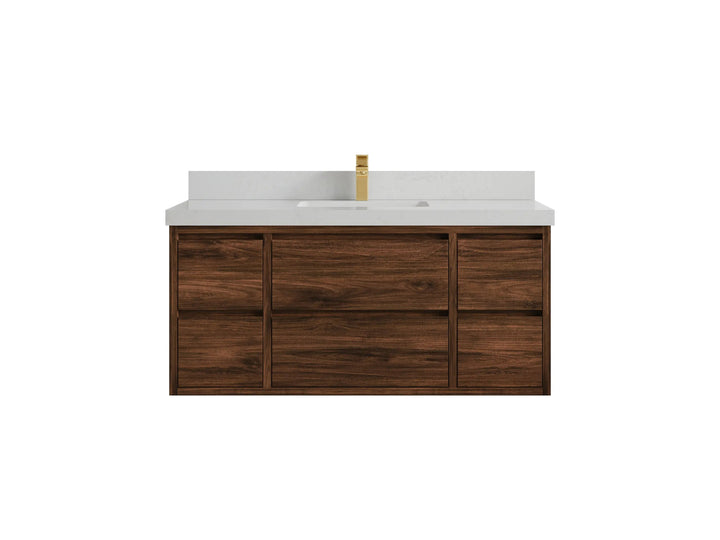 Madison Floating Teak 48 in. W x 22 in. D Single Sink Bathroom Vanity - photo 38
