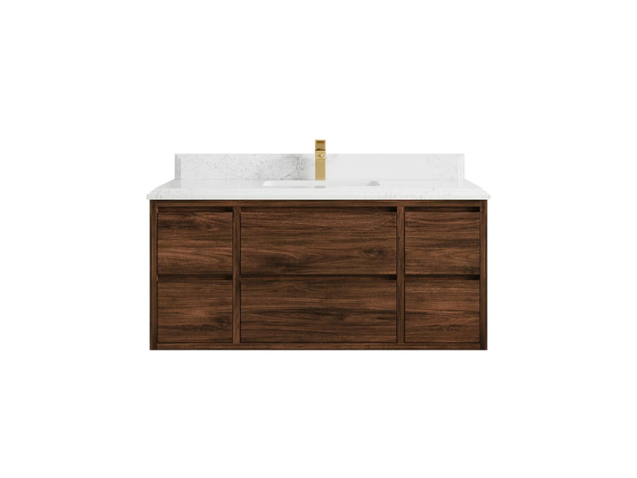 Madison Floating Teak 48 in. W x 22 in. D Single Sink Bathroom Vanity - photo 42