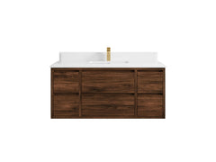 Madison Floating Teak 48 in. W x 22 in. D Single Sink Bathroom Vanity - photo 44