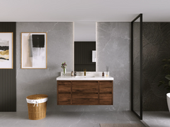 Madison Floating Teak 48 in. W x 22 in. D Single Sink Bathroom Vanity - photo 5