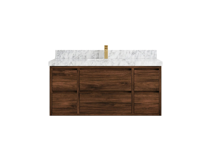 Madison Floating Teak 48 in. W x 22 in. D Single Sink Bathroom Vanity - photo 36