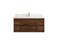 Madison Floating Teak 48 in. W x 22 in. D Single Sink Bathroom Vanity - photo 22