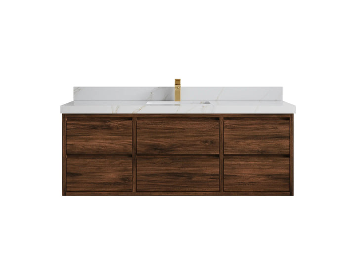 Madison Floating Teak 60 in. W x 22 in. D Single Sink Bathroom Vanity - photo 27