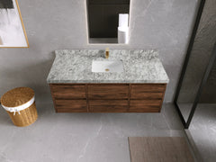 Madison Floating Teak 60 in. W x 22 in. D Single Sink Bathroom Vanity - photo 28