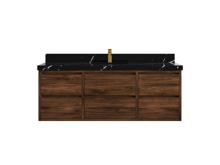 Madison Floating Teak 60 in. W x 22 in. D Single Sink Bathroom Vanity - photo 17
