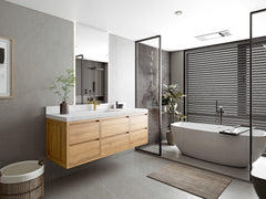 Madison Floating Teak 60 in. W x 22 in. D Single Sink Bathroom Vanity - photo 2