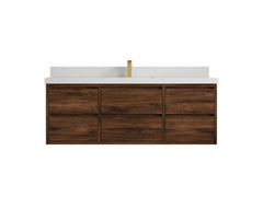 Madison Floating Teak 60 in. W x 22 in. D Single Sink Bathroom Vanity - photo 31