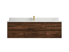Madison Floating Teak 72 in. W x 22 in. D Single Sink Bathroom Vanity - photo 23