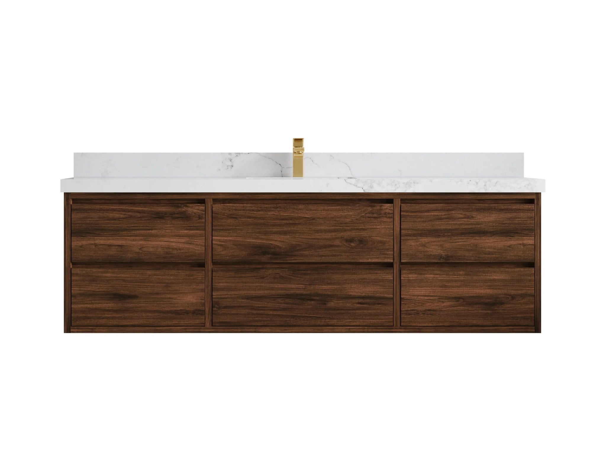 Madison Floating Teak 72 in. W x 22 in. D Single Sink Bathroom Vanity - Willow Bath and Vanity