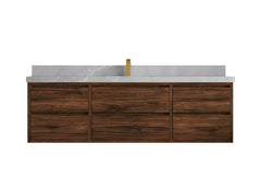 Madison Floating Teak 72 in. W x 22 in. D Single Sink Bathroom Vanity - photo 15