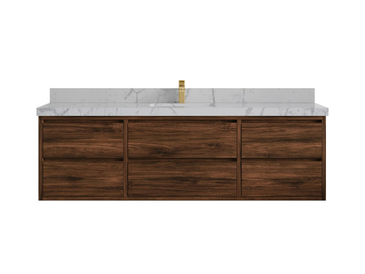 Madison Floating Teak 72 in. W x 22 in. D Single Sink Bathroom Vanity - photo 18