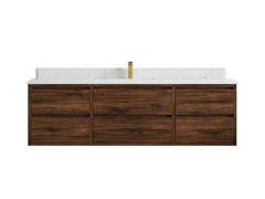 Madison Floating Teak 72 in. W x 22 in. D Single Sink Bathroom Vanity - photo 24