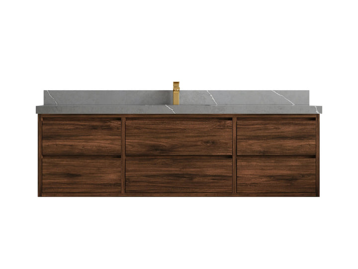 Madison Floating Teak 72 in. W x 22 in. D Single Sink Bathroom Vanity - photo 16