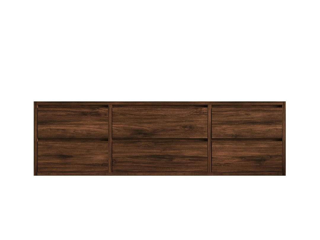 Madison Floating Teak 72 in. W x 22 in. D Single Sink Bathroom Vanity - Willow Bath and Vanity