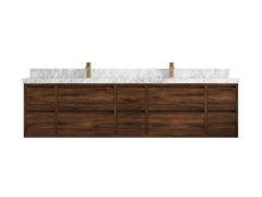 Madison Floating Teak 84 in. W x 22 in. D Double Sink Bathroom Vanity - photo 13