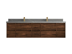 Madison Floating Teak 84 in. W x 22 in. D Double Sink Bathroom Vanity - photo 40