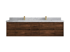 Madison Floating Teak 84 in. W x 22 in. D Double Sink Bathroom Vanity - photo 50