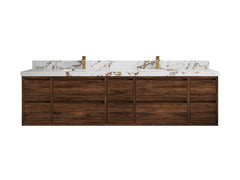 Madison Floating Teak 84 in. W x 22 in. D Double Sink Bathroom Vanity - photo 44