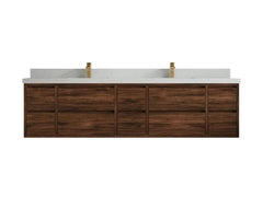 Madison Floating Teak 84 in. W x 22 in. D Double Sink Bathroom Vanity - photo 15