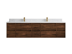 Madison Floating Teak 84 in. W x 22 in. D Double Sink Bathroom Vanity - photo 31