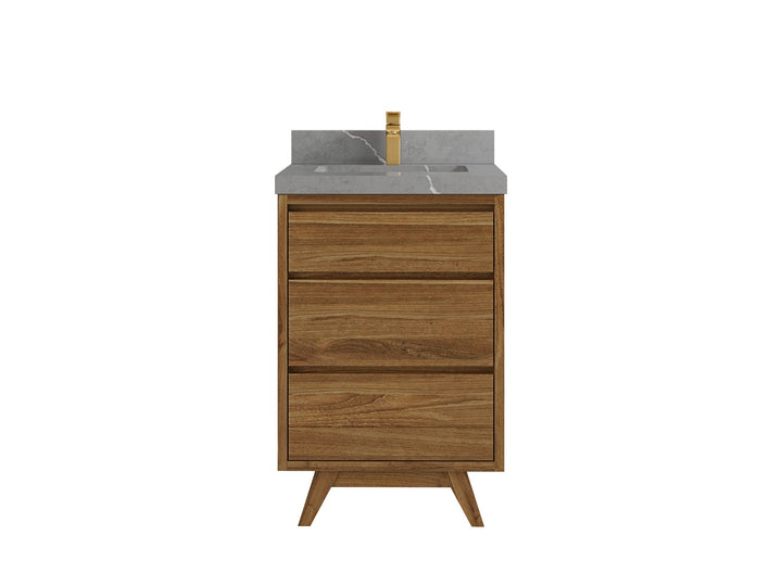 Madison Teak Wood 24 in. W x 22 in. D Single Sink Bathroom Vanity - photo 19